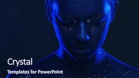  Presentation with dark blue - PPT theme consisting of beautiful woman with dark blue background and a navy blue colored foreground