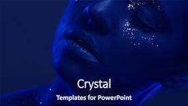  Presentation with dark blue - Presentation design consisting of beautiful woman with dark blue background and a navy blue colored foreground