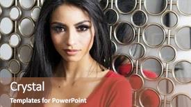  Presentation with long hair - Audience pleasing PPT layouts consisting of beautiful woman with exotic features backdrop and a coral colored foreground