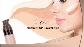  Presentation with cosmetics cream - Colorful slide set enhanced with african male serious look concept backdrop and a dark gray colored foreground