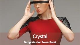  Presentation with futuristic glasses - Presentation theme featuring beautiful woman with futuristic glasses background and a tawny brown colored foreground