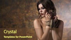  Presentation with humiliation - Presentation design enhanced with woman with hands tied humiliation background and a tawny brown colored foreground