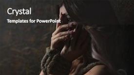  Presentation with humiliation - Cool new presentation design with woman with hands tied humiliation backdrop and a dark gray colored foreground