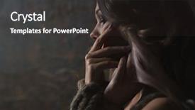  Presentation with humiliation - Presentation with woman with hands tied humiliation background and a dark gray colored foreground