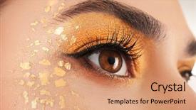  Presentation with amsterdam historical beautiful view - Theme having beautiful woman with holiday makeup background and a coral colored foreground