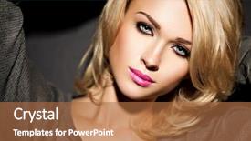  Presentation with curly hair - Amazing presentation having beautiful woman with long blond backdrop and a red colored foreground