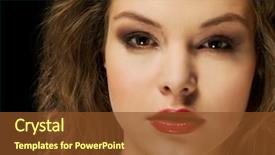  Presentation with long hair - Slide deck consisting of beautiful woman with long curly background and a  colored foreground