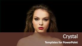  Presentation with long hair - Amazing theme having beautiful woman with long curly backdrop and a tawny brown colored foreground