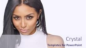  Presentation with long hair - PPT theme enhanced with beautiful-woman-with-long-hair background and a sky blue colored foreground