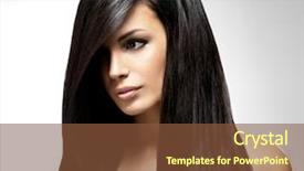  Presentation with real woman hair texture human - PPT theme consisting of glossy black - beautiful woman with long straight background and a tawny brown colored foreground