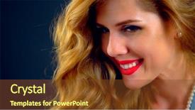  Presentation with hair corporate female - Audience pleasing PPT theme consisting of beautiful woman with long wavy backdrop and a tawny brown colored foreground