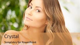  Presentation with lily flower - Cool new PPT theme with beautiful woman with madonna backdrop and a yellow colored foreground