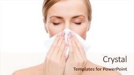  Presentation with tissue paper - Beautiful PPT theme featuring bacteria human - cosmetics health and beauty concept backdrop and a lemonade colored foreground