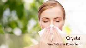  Presentation with beauty cosmetics - Presentation theme featuring rhinitis - cosmetics health and beauty concept background and a lemonade colored foreground