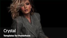  Presentation with black woman - Beautiful slide deck featuring beautiful woman with parted lips backdrop and a  colored foreground