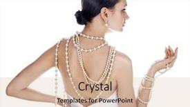  Presentation with pearl - Colorful slide deck enhanced with beautiful woman with pearl jewellery backdrop and a soft green colored foreground