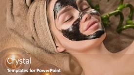  Presentation with acne woman - Audience pleasing theme consisting of beautiful-woman-with-purifying-black backdrop and a coral colored foreground