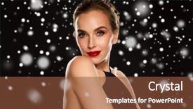  Presentation with black luxury fashion - PPT theme with beautiful woman with red lips background and a tawny brown colored foreground