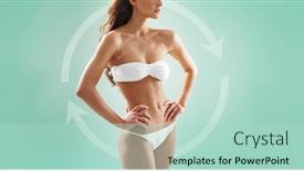  Presentation with slim body - PPT theme with beautiful-woman-with-slim background and a  colored foreground