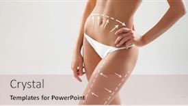  Presentation with slim body - Theme with beautiful-woman-with-slim background and a  colored foreground