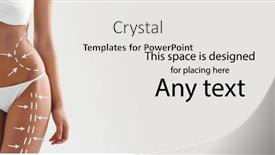  Presentation with slim body - Slides consisting of beautiful-woman-with-slim and a light gray colored foreground