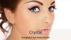  Presentation with makeup - Amazing PPT theme having image of a clock superimposed backdrop and a dark gray colored foreground