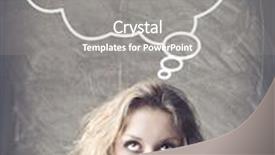  Presentation with balloon - Beautiful slides featuring teen brain - beautiful woman with thoughtful expression backdrop and a gray colored foreground