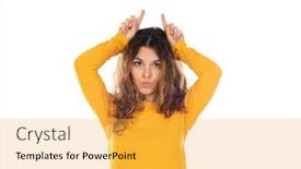  Presentation with hair - PPT theme with beautiful-woman-with-wavy-hair background and a yellow colored foreground