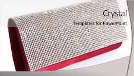  Presentation with bag - Cool new slides with beautiful women clutch bag isolated backdrop and a light gray colored foreground