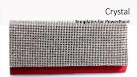  Presentation with bag - PPT theme featuring beautiful women clutch bag isolated background and a  colored foreground