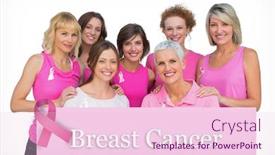  Presentation with breast cancer - Cool new PPT theme with beautiful women posing and wearing pink for breast cancer against pink card backdrop and a lemonade colored foreground