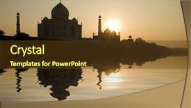  Presentation with world history - Presentation design enhanced with beautiful wonder of the world background and a tawny brown colored foreground