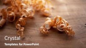  Presentation with old wood - Cool new slide deck with fieldcraft - beautiful wood shavings created backdrop and a tawny brown colored foreground