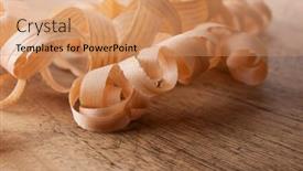  Presentation with old wood - Presentation theme with beautiful-wood-shavings background and a coral colored foreground