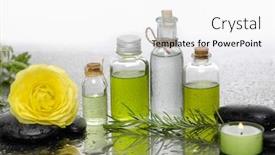  Presentation with fern - PPT theme with beautiful-yellow-with-candle-oil background and a white colored foreground