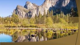  Presentation with yosemite - Presentation theme consisting of beautiful yosemite national park landscapes california background and a gold colored foreground
