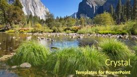  Presentation with beautiful landscapes - PPT theme enhanced with beautiful-yosemite-national-park-landscapes background and a tawny brown colored foreground
