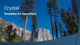  Presentation with yosemite - Colorful presentation theme enhanced with beautiful-yosemite-national-park-landscapes backdrop and a ocean colored foreground