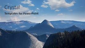  Presentation with yosemite - Presentation theme featuring beautiful-yosemite-national-park-landscapes background and a light blue colored foreground