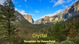  Presentation with yosemite - Cool new slide set with beautiful-yosemite-national-park-landscapes backdrop and a tawny brown colored foreground