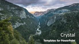  Presentation with yosemite - PPT layouts featuring beautiful-yosemite-national-park-landscapes background and a tawny brown colored foreground