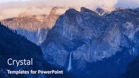  Presentation with yosemite - Presentation theme with beautiful-yosemite-national-park-landscapes background and a ocean colored foreground