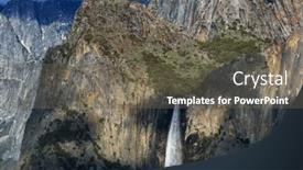  Presentation with yosemite - PPT theme having beautiful-yosemite-national-park-landscapes background and a tawny brown colored foreground