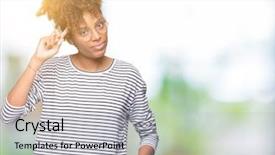  Presentation with african american couples on the marriage - Beautiful theme featuring beautiful young african american woman wearing glasses isolated background smiling pointing head one finger great idea thought good memory backdrop and a light gray colored foreground