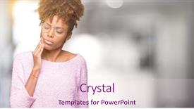  Presentation with african american dental - Colorful presentation theme enhanced with beautiful young african american woman backdrop and a  colored foreground