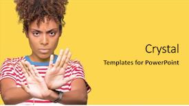  Presentation with african american students - Amazing presentation theme having beautiful young african american woman backdrop and a  colored foreground