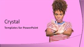  Presentation with african american leadership - Amazing slide set having beautiful young african american woman backdrop and a white colored foreground