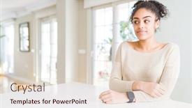  Presentation with afro - PPT theme enhanced with afro hair sitting on table background and a lemonade colored foreground