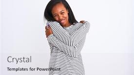  Presentation with confident love - Audience pleasing slides consisting of beautiful-young-african-american-woman backdrop and a sky blue colored foreground