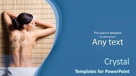  Presentation with spa concept - Audience pleasing slide set consisting of beautiful-young-and-healthy-woman backdrop and a ocean colored foreground